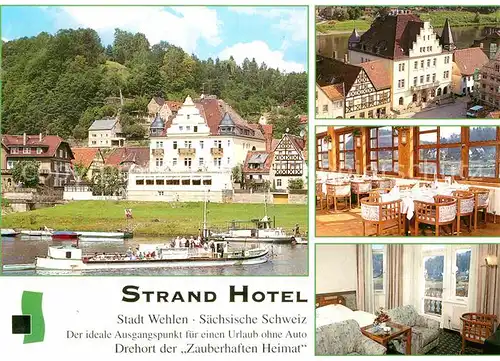 AK / Ansichtskarte Wehlen Sachsen Strand Hotel  Kat. Wehlen