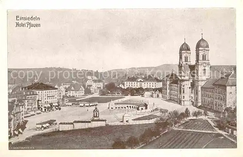 AK / Ansichtskarte Einsiedeln SZ Kloster Hotel Pfauen Kat. Einsiedeln