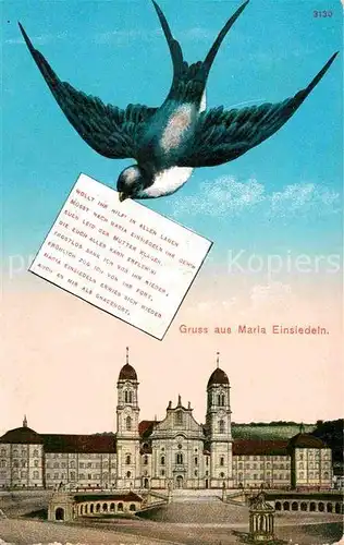 AK / Ansichtskarte Einsiedeln SZ Kloster Schwalbe Kat. Einsiedeln