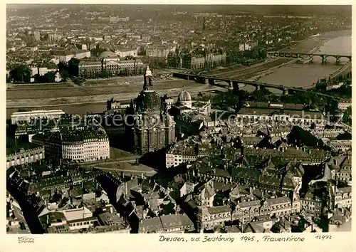 AK / Ansichtskarte Foto Hahn Nr. 12972 Dresden vor der Zerstoerung 1945 Frauenkirche  Kat. Fotografie