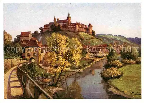 AK / Ansichtskarte Moessler L. Schloss Comburg Solbad Schwaebisch Hall  Kat. Kuenstlerkarte