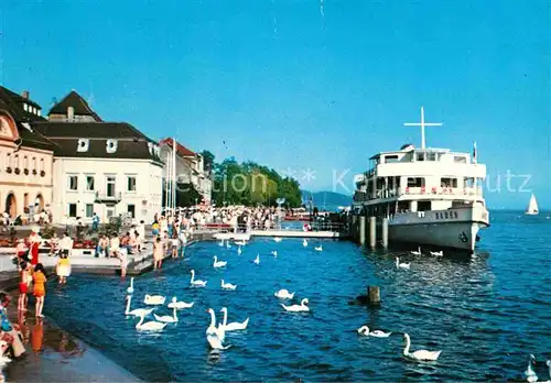 AK / Ansichtskarte Motorschiffe M.S. Baden ueberlingen Bodensee Schiffsanlegestelle  Kat. Schiffe