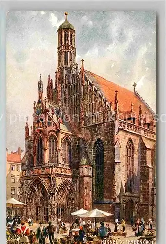 AK / Ansichtskarte Verlag Tucks Oilette Nr. 612 B Nuernberg Frauenkirche Charles E. Flower  Kat. Verlage