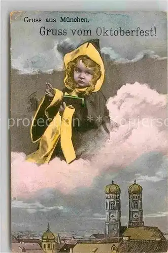 AK / Ansichtskarte Muenchner Kindl Muenchen Frauenkirche Oktoberfest  Kat. Muenchen