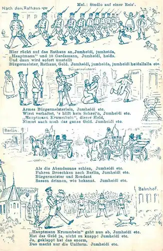 AK / Ansichtskarte Koepenick Cartoon Hauptmann von Koepenick Kat. Berlin