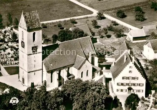 AK / Ansichtskarte Bingen Sigmaringen Kath Pfarrkirche Fliegeraufnahme Kat. Bingen