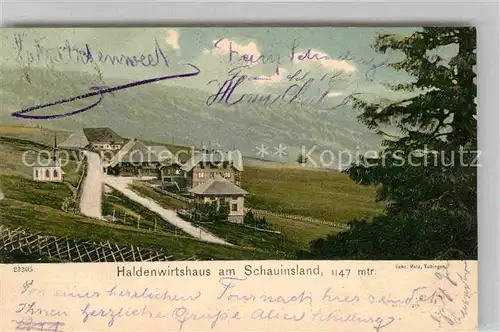 AK / Ansichtskarte Schauinsland Haldenwirtshaus Kat. Oberried