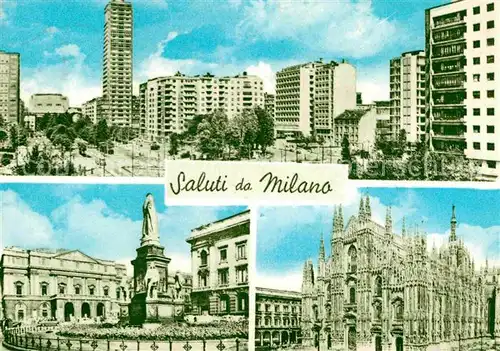 AK / Ansichtskarte Milano Dom Strassenpartie Denkmal Kat. Italien