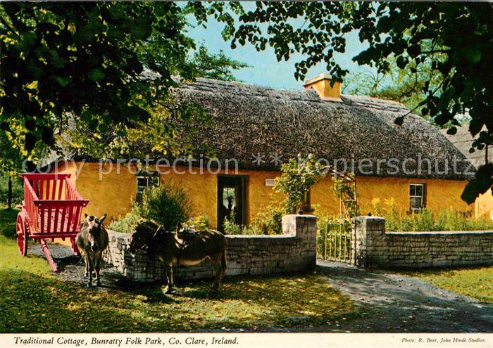 Der Artikel Mit Oldthing Id 24758010 Ist Aktuell Ausverkauft Ak Ansichtskarte Irland Clare Traditional Cottage Bunratty Folk Park Kat 0