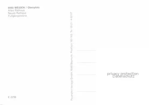 AK / Ansichtskarte Weiden Oberpfalz altes und neues Rathaus Fussgaengerzone Kat. Weiden i.d.OPf.