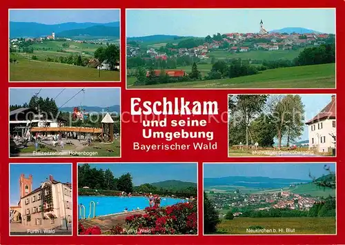 AK / Ansichtskarte Eschlkam ehemaliger Grenzuebergang Neukirchen bei Heilig Blut Freibad Fuerth im Wald Hohenbogen  Kat. Eschlkam