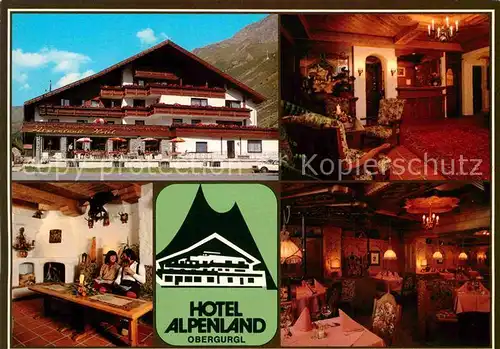 AK / Ansichtskarte Obergurgl Soelden Tirol Hotel Restaurant Alpenland Kat. Soelden oetztal