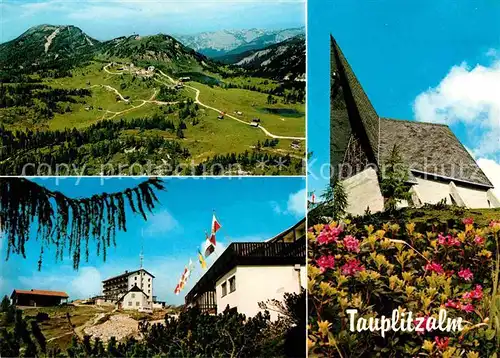 AK / Ansichtskarte Tauplitzalm Berggaststaette Kirche Alpenpanorama Kat. Tauplitz Steirisches Salzkammergut
