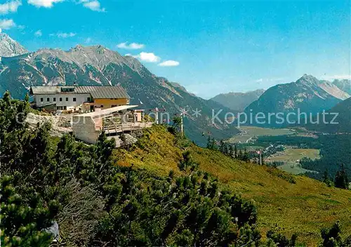 AK / Ansichtskarte Leutasch Rauthhuette Blick auf Dreitorspitze Karwendelgebirge Arnspitze Kat. Leutasch Tirol