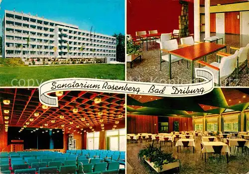 AK / Ansichtskarte Bad Driburg Sanatorium Rosenberg Saal Speiseraum Kat. Bad Driburg