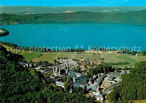 AK / Ansichtskarte Maria Laach Glees Benediktinerabtei am Laacher See Fliegeraufnahme