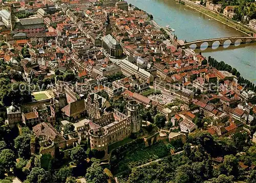 AK / Ansichtskarte Heidelberg Neckar Fliegeraufnahme mit Schloss Kat. Heidelberg