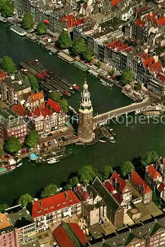 AK / Ansichtskarte Amsterdam Niederlande Fliegeraufnahme des Montelbaanturms und Umgebung Kat. Amsterdam