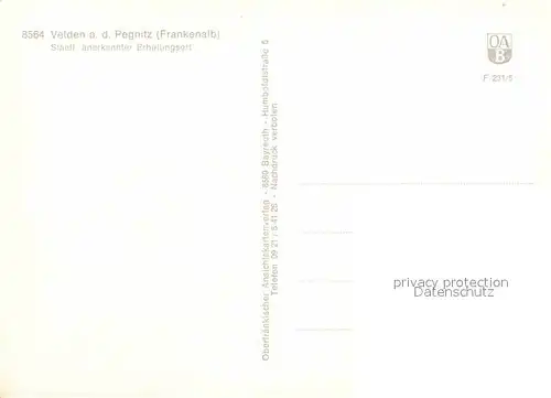 AK / Ansichtskarte Velden Mittelfranken Ortspartien Kat. Velden Pegnitz