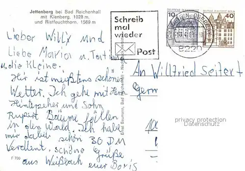 AK / Ansichtskarte Jettenberg bei Bad Reichenhall mit Kienberg und Ristfeuchthorn Kat. Schneizlreuth