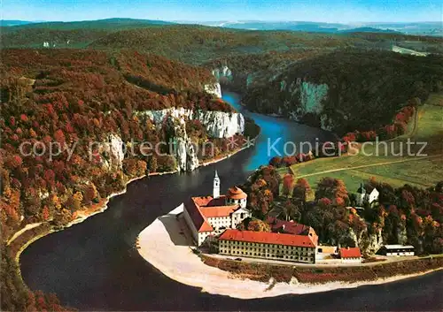 AK / Ansichtskarte Weltenburg Kelheim Kloster Donaudurchbruch Fliegeraufnahme Kat. Kelheim