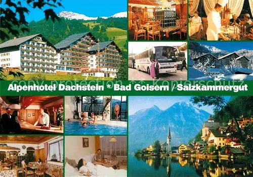 AK / Ansichtskarte Bad Goisern Salzkammergut Alpenhotel Dachstein Restaurant Hallenbad Hallstaettersee Alpenblick Kat. Bad Goisern