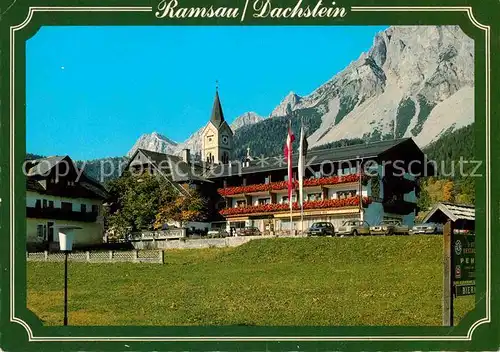 AK / Ansichtskarte Ramsau Dachstein Steiermark Hotel mit Blick zu Dachsteinsuedwaende Ferienort Dachsteingebirge Kat. Ramsau am Dachstein