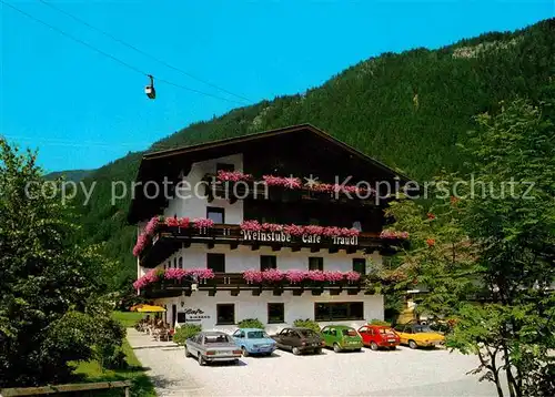AK / Ansichtskarte Mayrhofen Zillertal Gaestehaus Cafe Traudl Bergbahn Kat. Mayrhofen