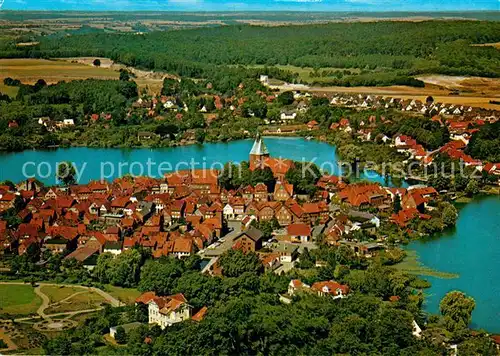 AK / Ansichtskarte Moelln Lauenburg Eulenspiegelstadt Naturpark Lauenburgische Seen Fliegeraufnahme Kat. Moelln