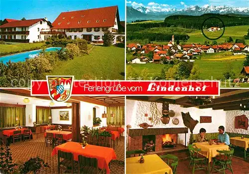 AK / Ansichtskarte Rettenbach Auerberg Christliches Gaestehaus Lindenhof Gesamtansicht mit Alpenpanorama Kat. Rettenbach a.Auerberg