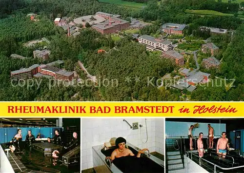 AK / Ansichtskarte Bad Bramstedt Rheumaklinik Fliegeraufnahme Kuranwendungen Kat. Bad Bramstedt