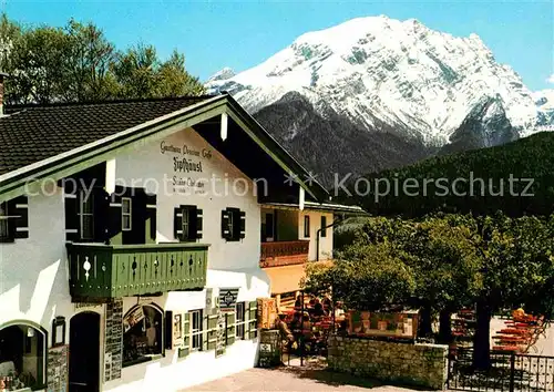 AK / Ansichtskarte Ramsau Berchtesgaden Berggasthof Pension Zipfhaeusl Sahnegletscher Alpen Kat. Ramsau b.Berchtesgaden