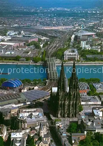 AK / Ansichtskarte Koeln Rhein Koelner Dom Luftaufnahme Kat. Koeln
