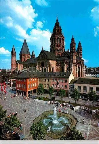 AK / Ansichtskarte Mainz Rhein Dom Domplatz