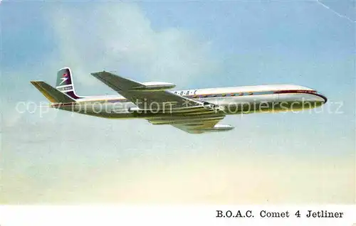 AK / Ansichtskarte Flugzeuge Zivil B.O.A.C. Comet 4 Jetliner  Kat. Airplanes Avions