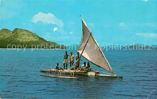 AK / Ansichtskarte Boote Fijian Outrigger Takia  Kat. Schiffe