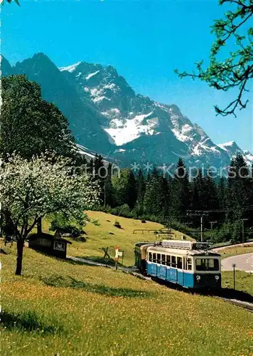 AK / Ansichtskarte Zahnradbahn Zugspitzbahn Zugspitzmassiv  Kat. Bergbahn