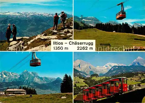 AK / Ansichtskarte Seilbahn Chaeserrugg Iltios Drahtseilbahn Saentis Schafberg Churfirsten  Kat. Bahnen