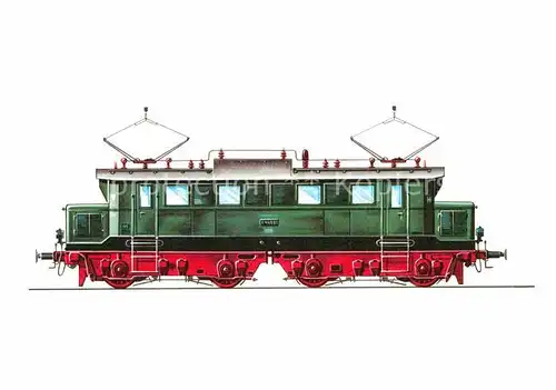 AK / Ansichtskarte Lokomotive Elektrische Gueter  und Personenzug Lokomotive E 44 Zeichnung Swoboda  Kat. Eisenbahn