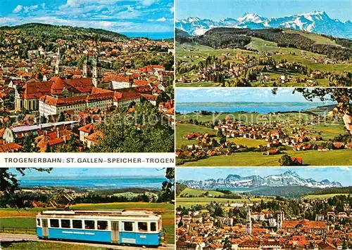 AK / Ansichtskarte Eisenbahn Trogenerbahn St. Gallen Speicher Trogen  Kat. Eisenbahn