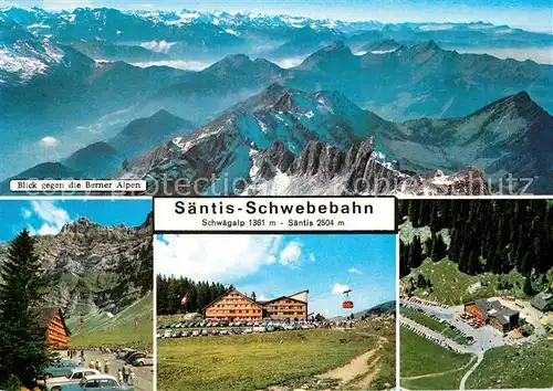 AK / Ansichtskarte Seilbahn Saentis Schwaegalp Berner Alpen  Kat. Bahnen