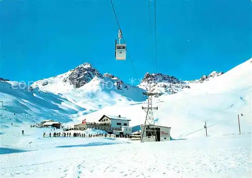 AK / Ansichtskarte Seilbahn Bergstation Bergrestaurant Marguns Celerina  Kat. Bahnen