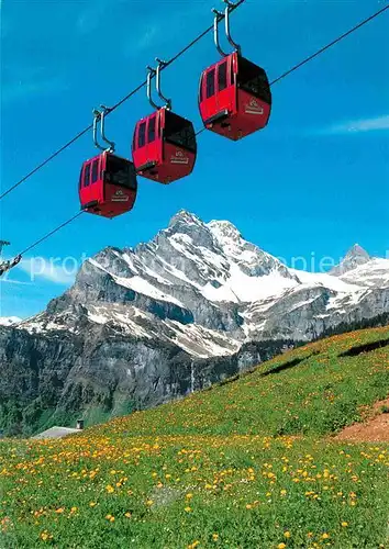 AK / Ansichtskarte Seilbahn Gruppenumlaufbahn Grotzenbueel Ortstock Braunwald  Kat. Bahnen