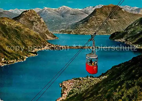 AK / Ansichtskarte Seilbahn Serpiano Luganersee San Salvatore Monte Bre  Kat. Bahnen