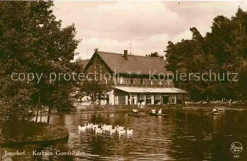 AK / Ansichtskarte Jonsdorf Kurhaus Gondelfahrt Schwan Kat. Kurort Jonsdorf