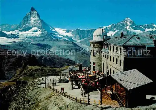 AK / Ansichtskarte Zermatt VS Kulmhotel Station Gornergrat Matterhorn Dent Blanche Walliser Alpen Kat. Zermatt
