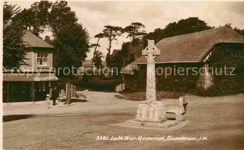 AK / Ansichtskarte Sandown Isle of Wight Lake War Memorial Kat. Isle of Wight