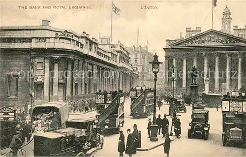 AK / Ansichtskarte London The Bank and Royal Exchange Kat. City of London