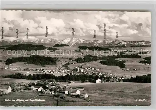 AK / Ansichtskarte Simmerberg Panorama Buralpkopf Hochgrat Rindalphorn Kat. Weiler Simmerberg