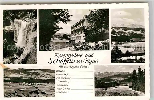 AK / Ansichtskarte Scheffau Scheidegg Rohrach Panorama Bergheim Strandbad Kat. Scheidegg